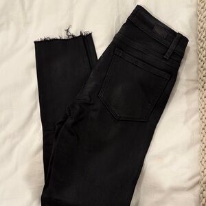 PAIGE Black Coated Denim